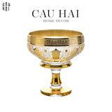 Đĩa Trái Cây Thuỷ Tinh Javier - L Ss25-SET CHÉN DĨA-CẬU HAI HOME DECOR