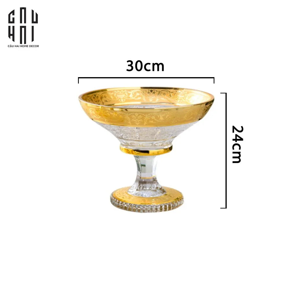 ĐĨA TRÁI CÂY THUỶ TINH MASON S30 SS25-CẬU HAI HOME DECOR