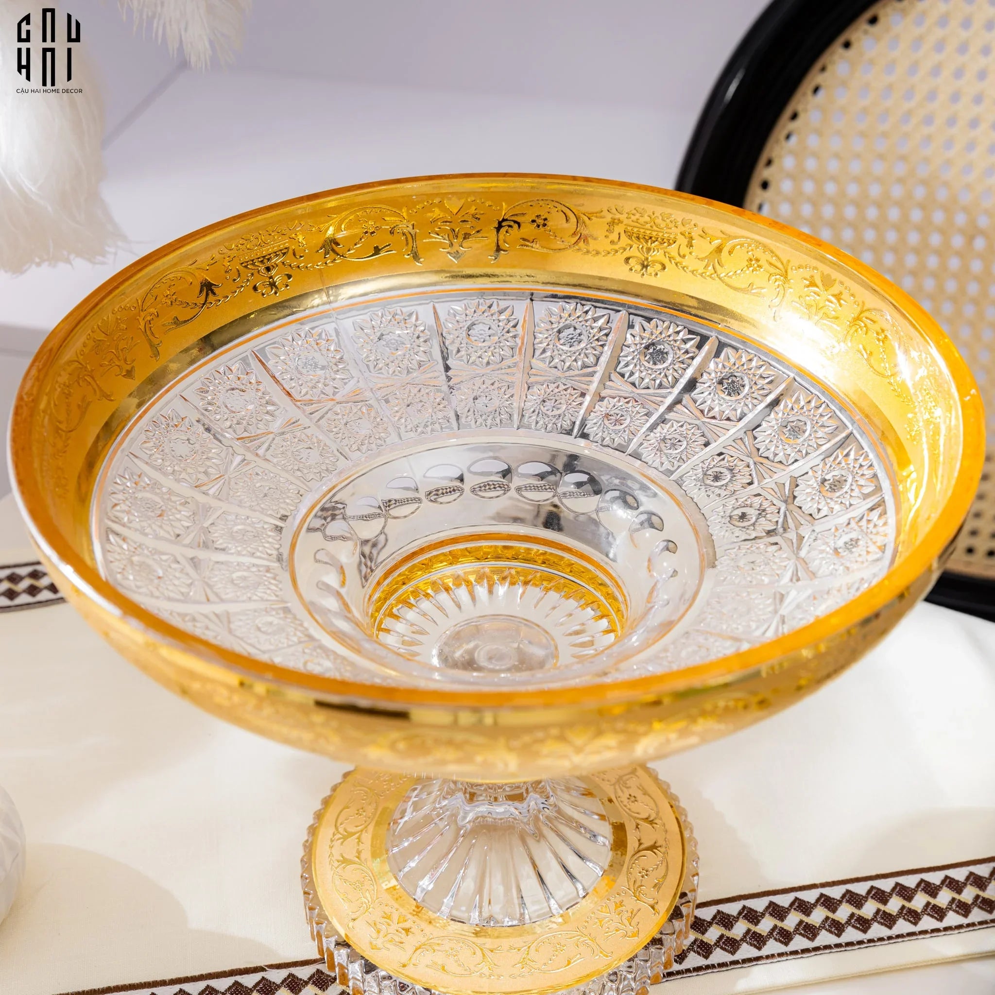 ĐĨA TRÁI CÂY THUỶ TINH MASON S30 SS25-CẬU HAI HOME DECOR