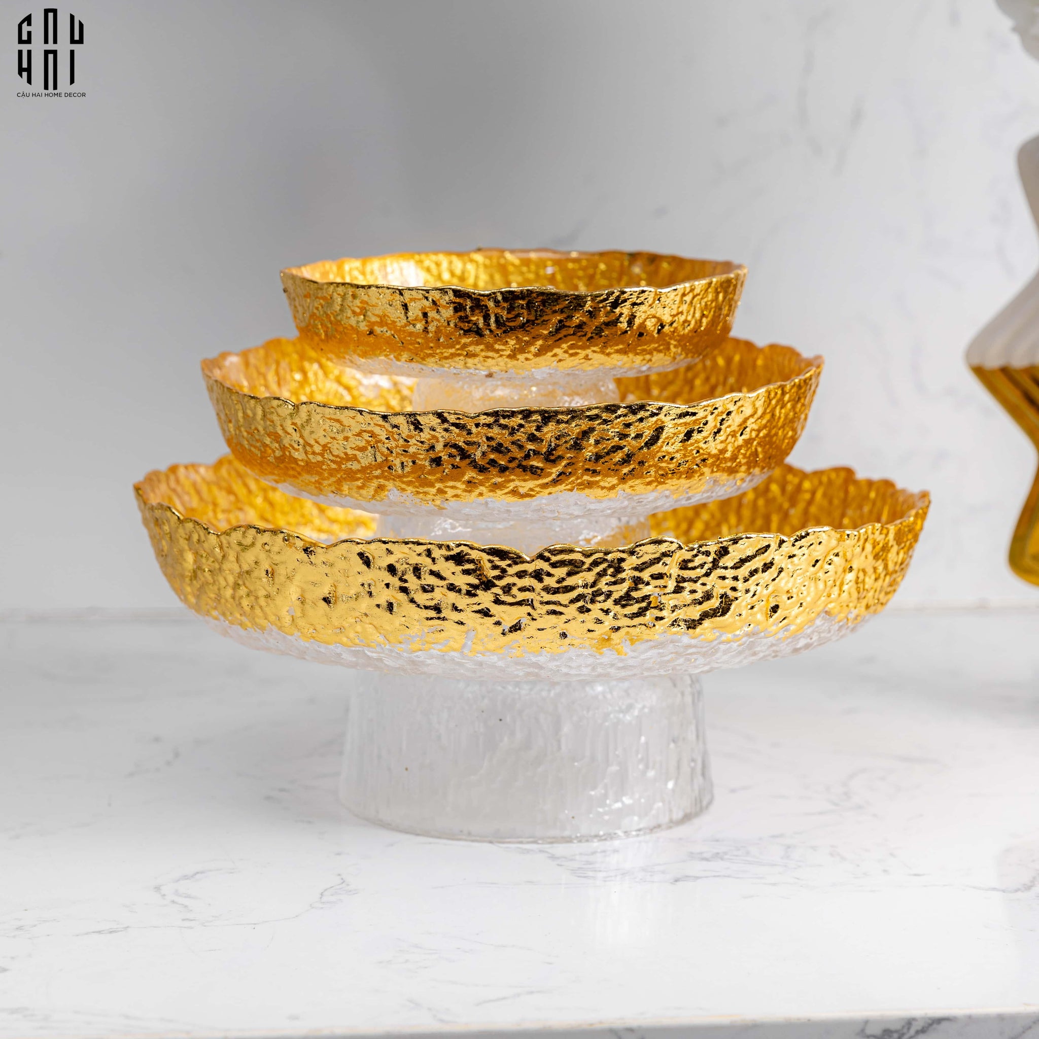 ĐĨA TRÁI CÂY THUỶ TINH MULLER SIZE S SS25-CẬU HAI HOME DECOR