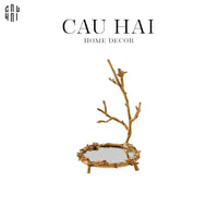 Đĩa Trang Trí Đồng Feuillage Brasson Bird-CẬU HAI HOME DECOR