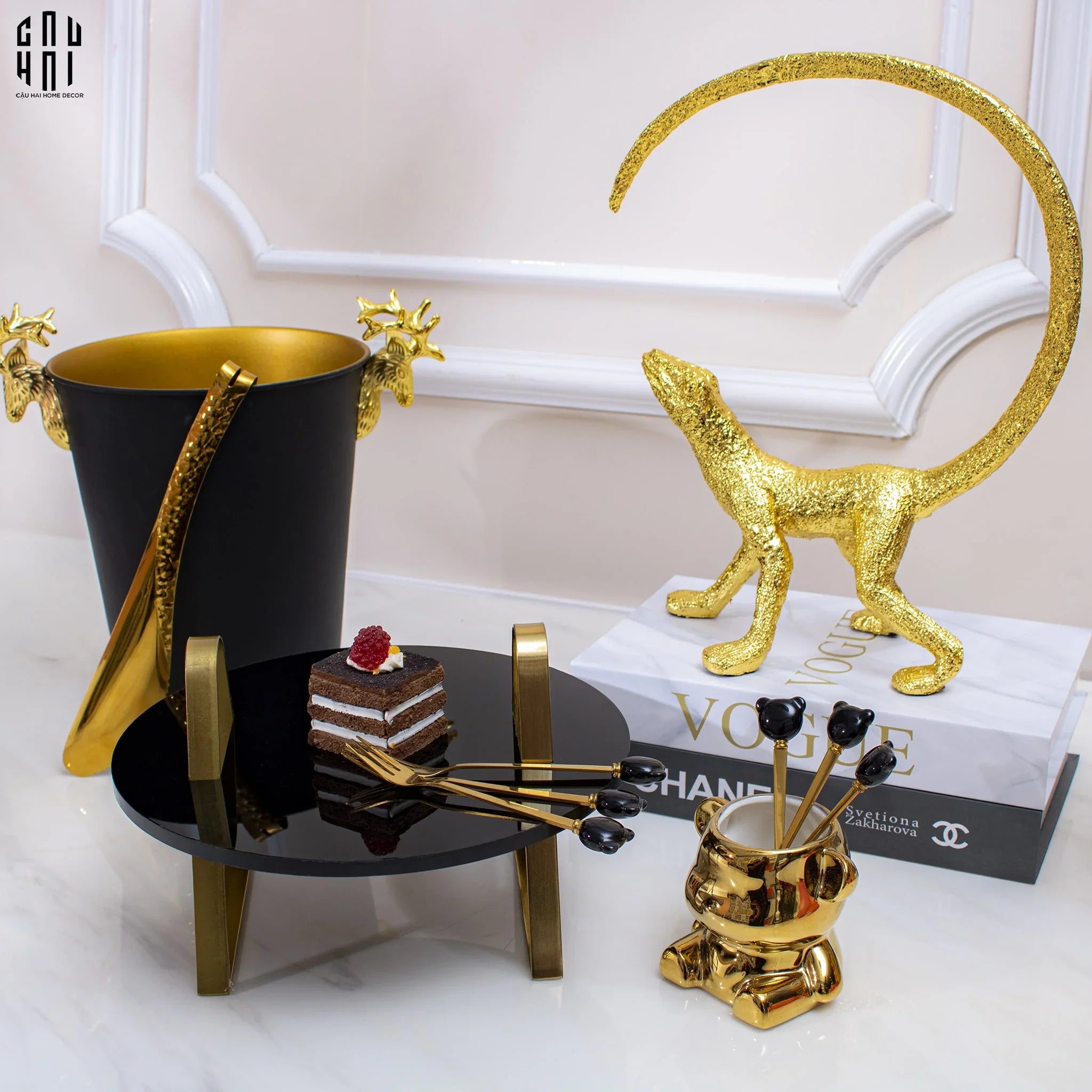 ĐĨA BÁNH GLAZE 1 BLACK STONE-CẬU HAI HOME DECOR