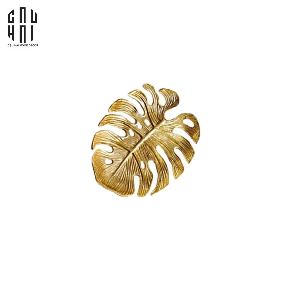 HOME COUTURE - ĐĨA ĐỒNG BRASSON TROPICAL LEAF-CẬU HAI HOME DECOR