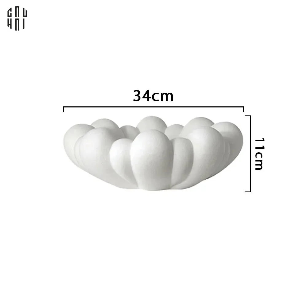 ĐĨA TRANG TRÍ WHITE COMPOSITE BLOSSOM-CẬU HAI HOME DECOR