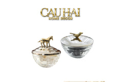 Đồng Brasson Bird Aviary Pakshi Royale Jar Indira Atélier 10.5 x 10.5-CẬU HAI HOME DECOR