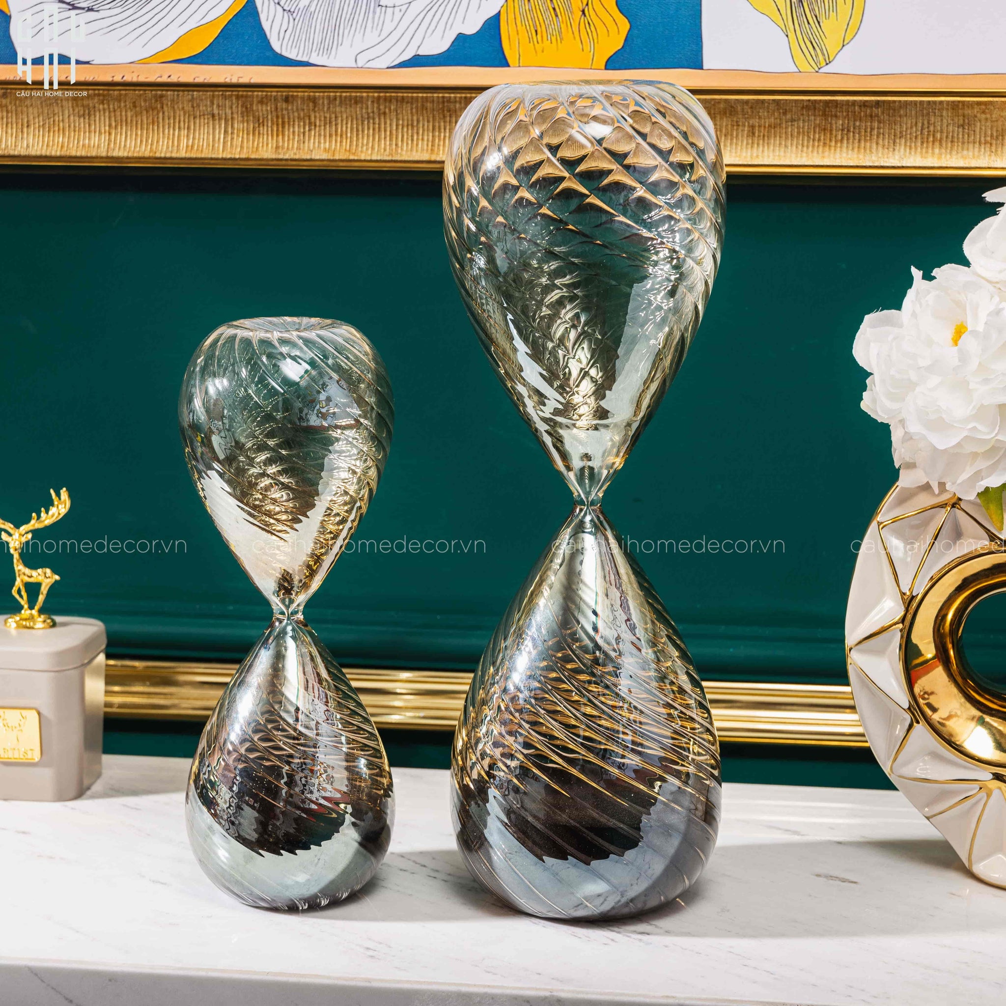 ĐỒNG HỒ CÁT CRYSTAL CURVES L-CẬU HAI HOME DECOR