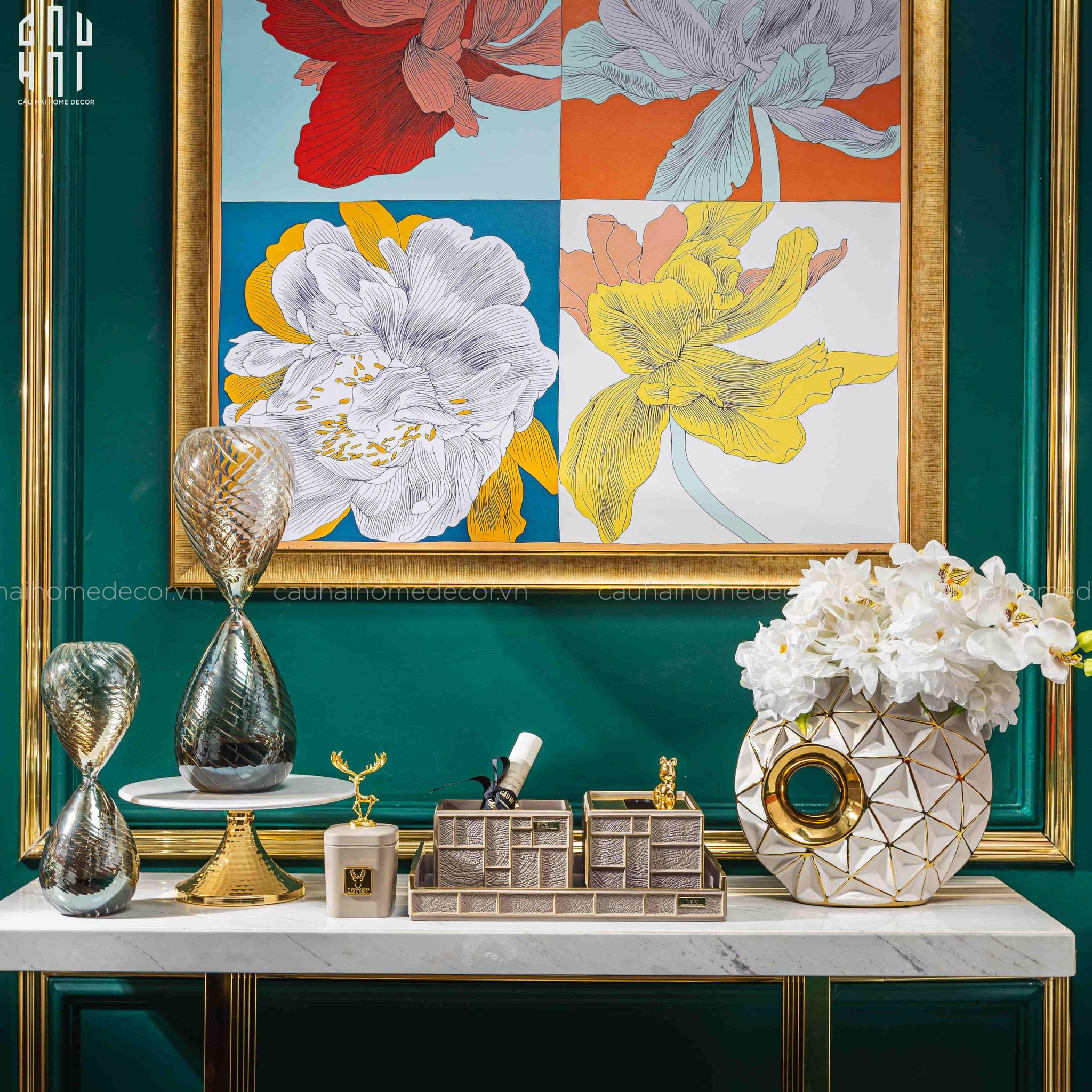 ĐỒNG HỒ CÁT CRYSTAL CURVES L-CẬU HAI HOME DECOR