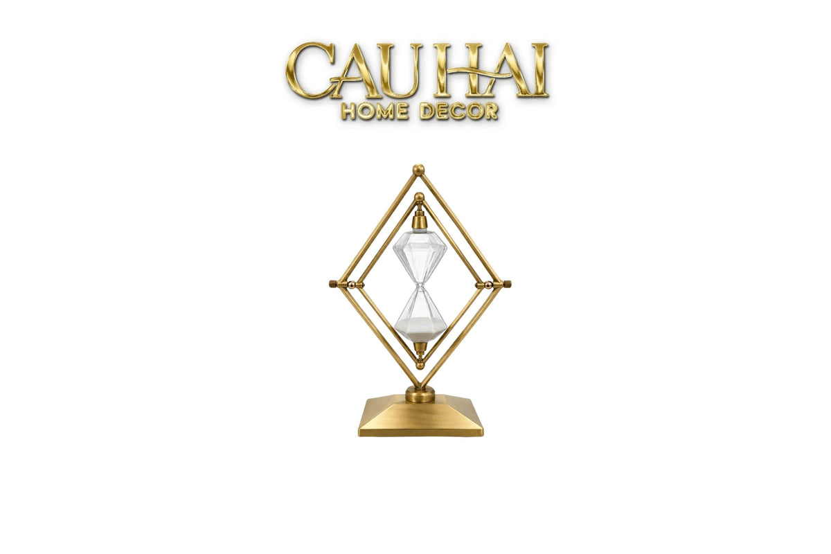 Đồng Hồ Cát Temps Diamant Gildded Mordern 30*20*10-Đồng hồ Cát-CẬU HAI HOME DECOR