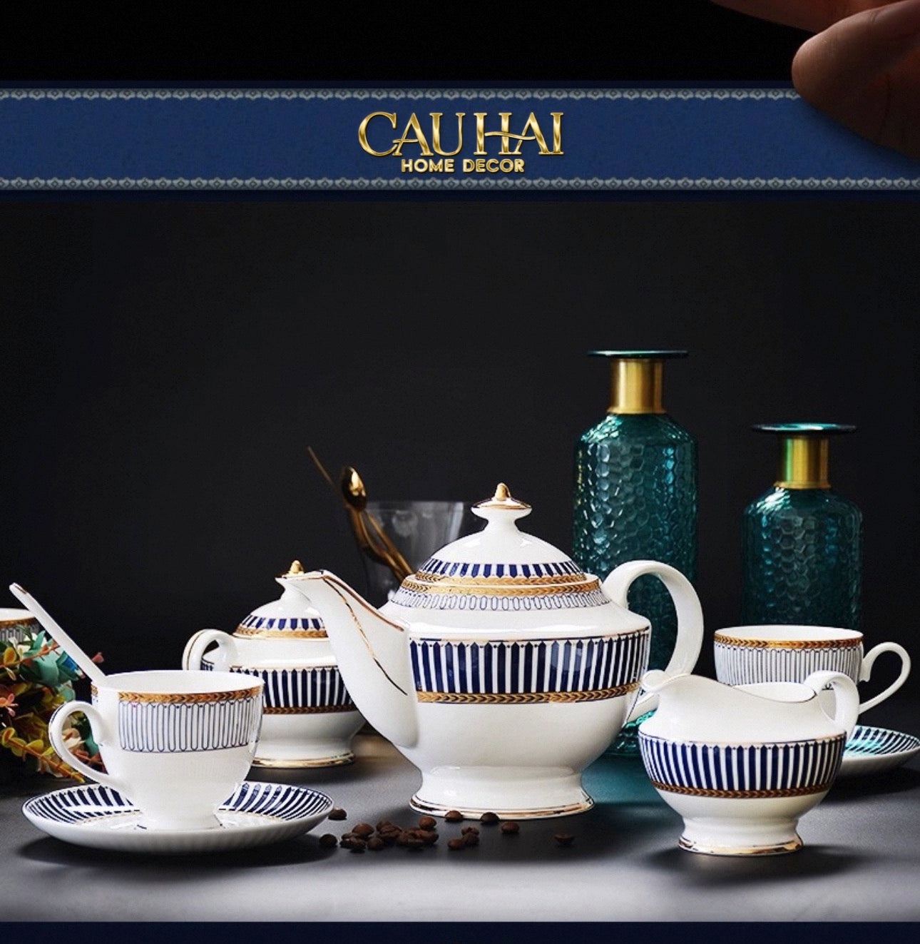 HOME COUTURE - SET BÌNH TRÀ ROYAL DYNASTY 21 PCS SS25