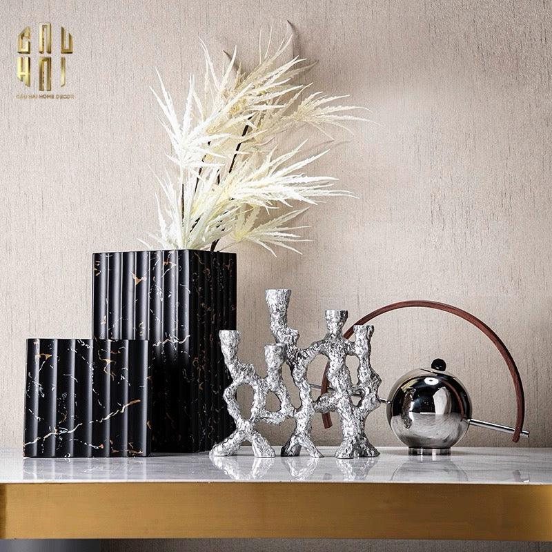 Elysian Couture - Đế Nến Platinum Multi Roots Candle Holders-CẬU HAI HOME DECOR