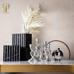 Elysian Couture - Đế Nến Platinum Multi Roots Candle Holders-CẬU HAI HOME DECOR