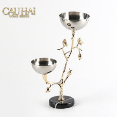 Elysian Couture - Đĩa Trái Cây Platinum Branche Céleste Botanique-CẬU HAI HOME DECOR