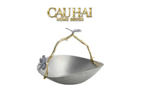Elysian Couture - Đĩa Trái Cây Platinum Impérial Pavillon Centerpiece 18x22-CẬU HAI HOME DECOR