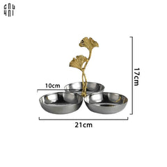 Elysian Couture - Đĩa Trái Cây Triptyque Platinum Dou Ginkgo Decorative Disk-CẬU HAI HOME DECOR