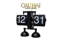 Elysian Couture - Đồng Hồ Lật Retro Bản 2 Chân Đen Flip Clock Savoire Twin-Base 17x21-CẬU HAI HOME DECOR