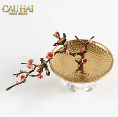 Elysian - Đĩa Trái Cây Khay Tròn Branche De Bonheur Atélier 31x18x19-CẬU HAI HOME DECOR