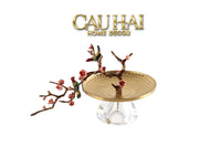 Elysian - Đĩa Trái Cây Khay Tròn Branche De Bonheur Atélier 31x18x19-CẬU HAI HOME DECOR