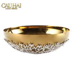 Elysian - Đĩa Trái Cây Platinum Branche Argentée D25-CẬU HAI HOME DECOR