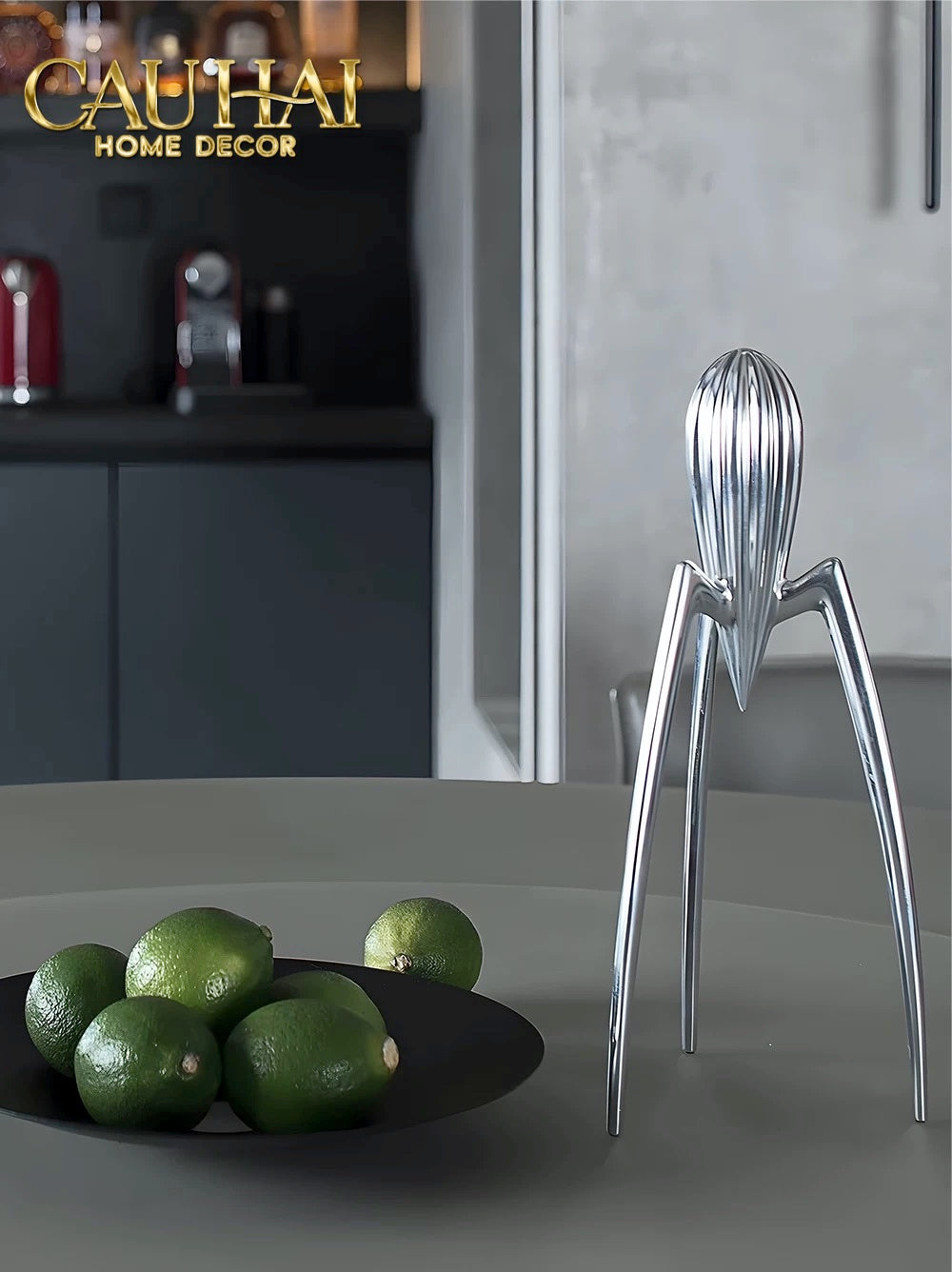 Elysian Fw25 - Tượng Kitchenware Spider Citron Chrome H29 - CẬU HAI HOME DECOR