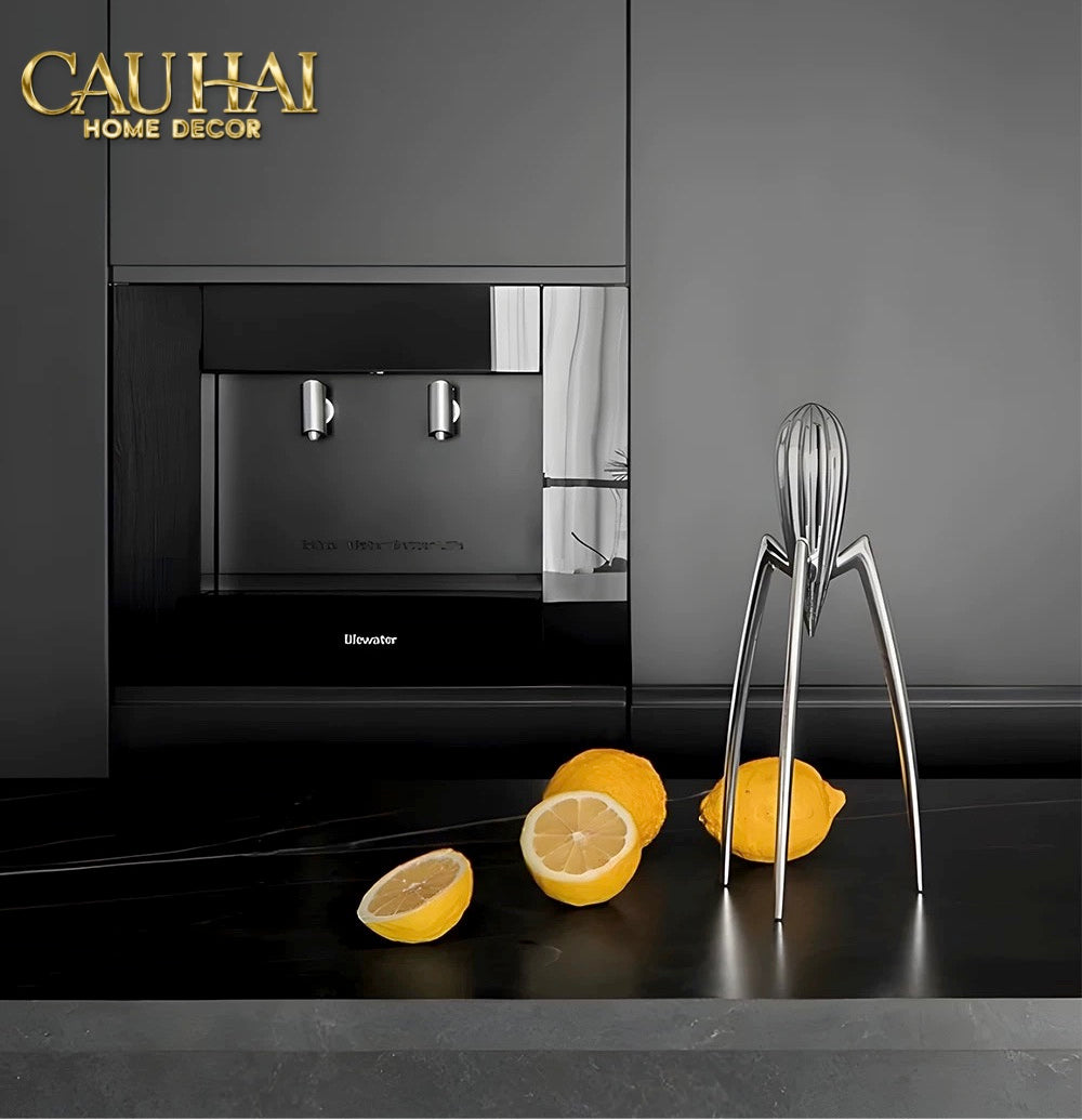 Elysian Fw25 - Tượng Kitchenware Spider Citron Chrome H29 - CẬU HAI HOME DECOR