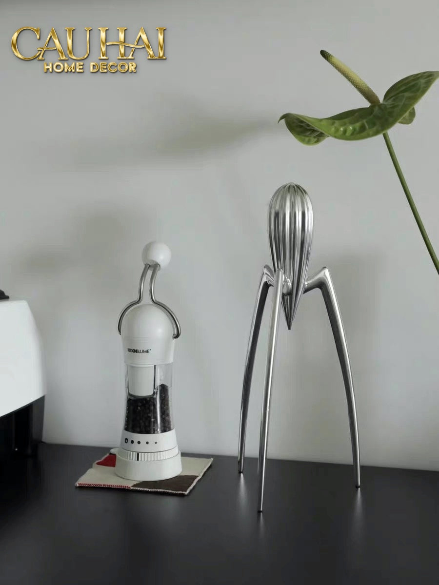 Elysian Fw25 - Tượng Kitchenware Spider Citron Chrome H29 - CẬU HAI HOME DECOR