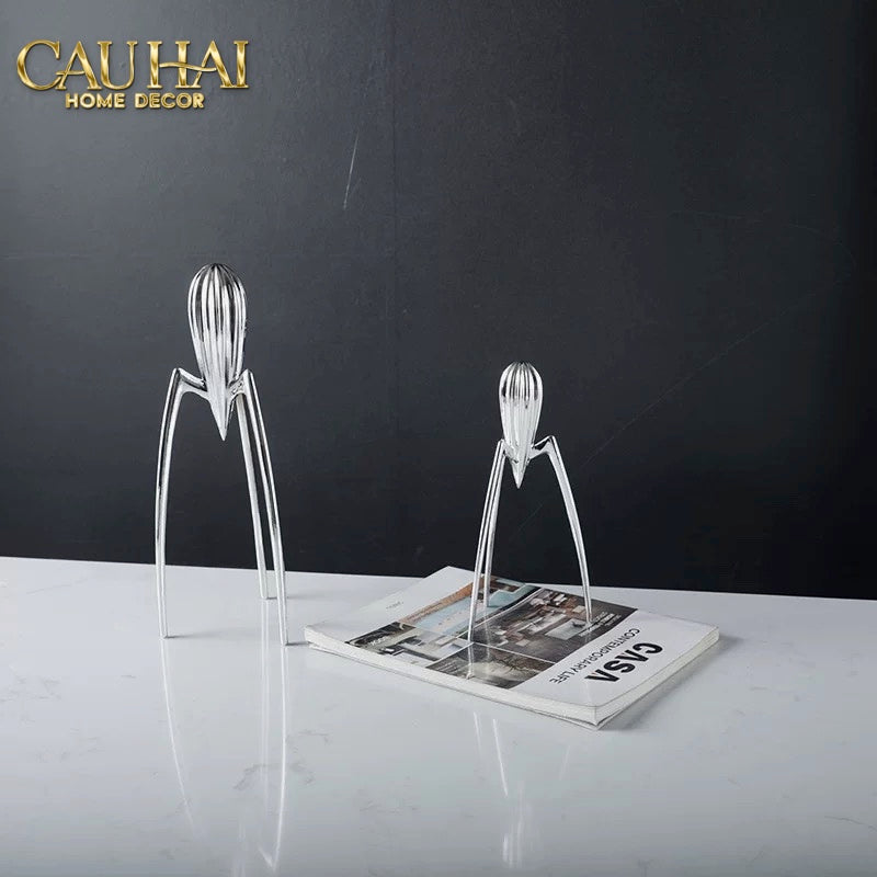 Elysian Fw25 - Tượng Kitchenware Spider Citron Chrome H29 - CẬU HAI HOME DECOR
