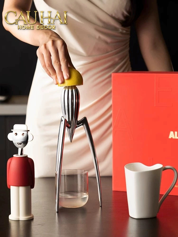 Elysian Fw25 - Tượng Kitchenware Spider Citron Chrome H29 - CẬU HAI HOME DECOR