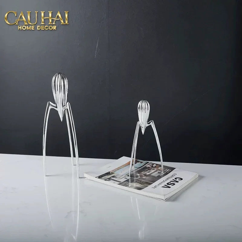 Elysian Fw25 - Tượng Kitchenware Spider Citron Chrome H29-CẬU HAI HOME DECOR