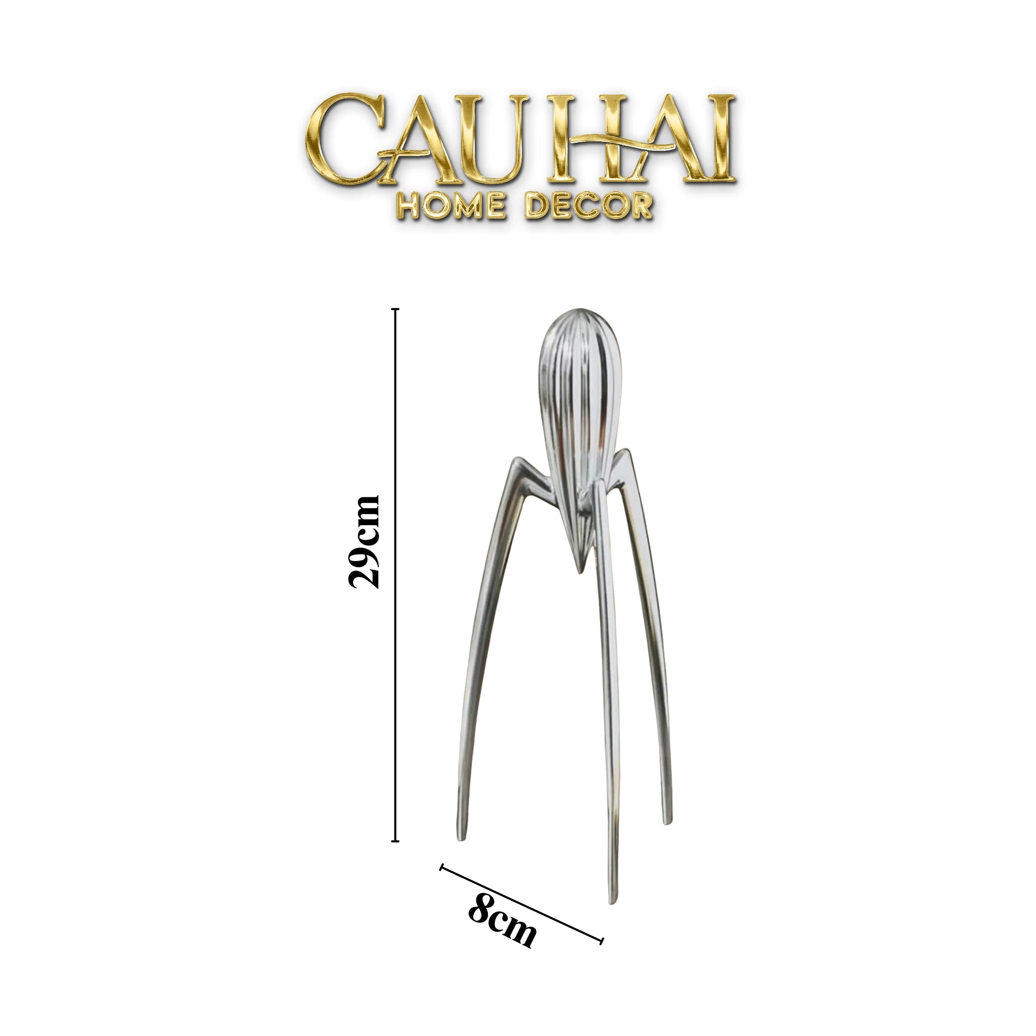 Elysian Fw25 - Tượng Kitchenware Spider Citron Chrome H29-CẬU HAI HOME DECOR
