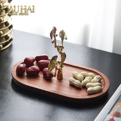 Elysian - Khay Gỗ Óc Chó Lá Ngân Hạnh Ginkgo Premium Walnut Trays 15x25-CẬU HAI HOME DECOR