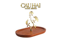 Elysian - Khay Gỗ Óc Chó Lá Ngân Hạnh Ginkgo Premium Walnut Trays 15x25-CẬU HAI HOME DECOR
