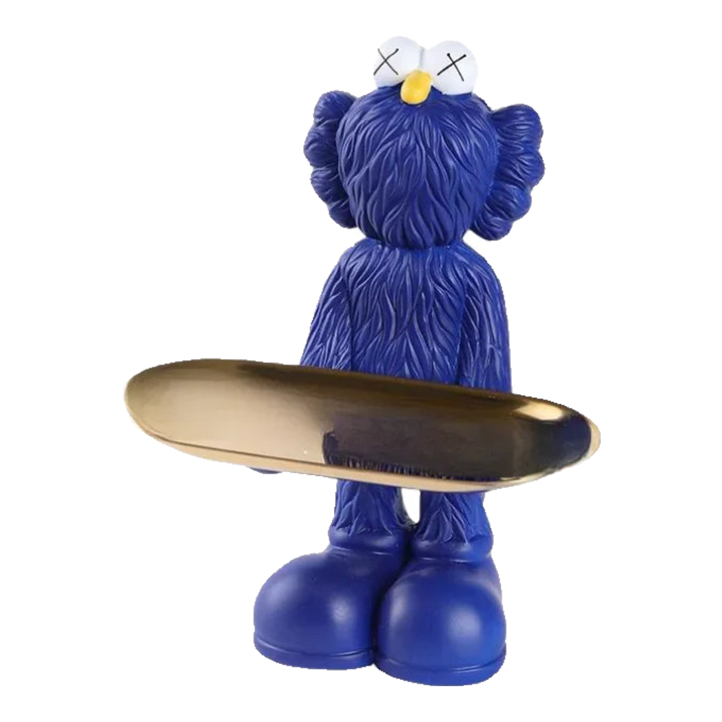 Elysian - Tượng Figurine Kaws Cằm Khay Bản Denim - Dark Blue