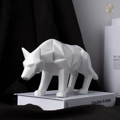 Elysian - Tượng Platinum Origami Art Wolf-CẬU HAI HOME DECOR