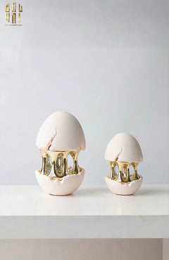 Elysian - Tượng Quả Trứng Hatching Egg 9x12x20-CẬU HAI HOME DECOR