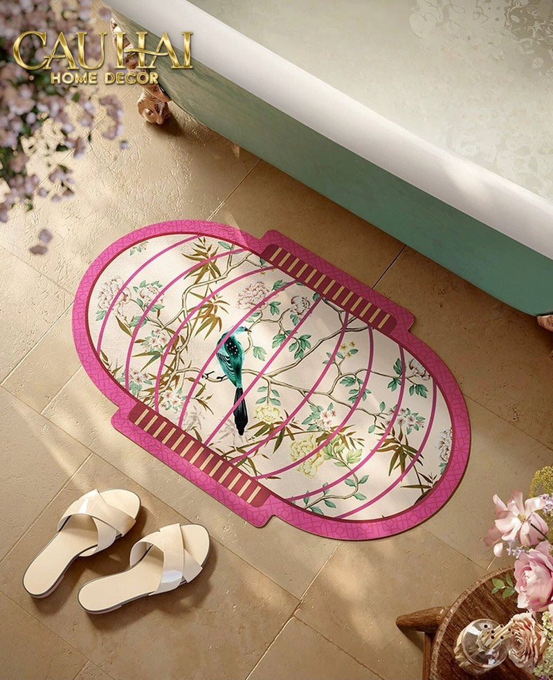 THẢM CỬA MICROFIBER 50X80 - DYNASTY SPRING BIRDCAGE-CẬU HAI HOME DECOR
