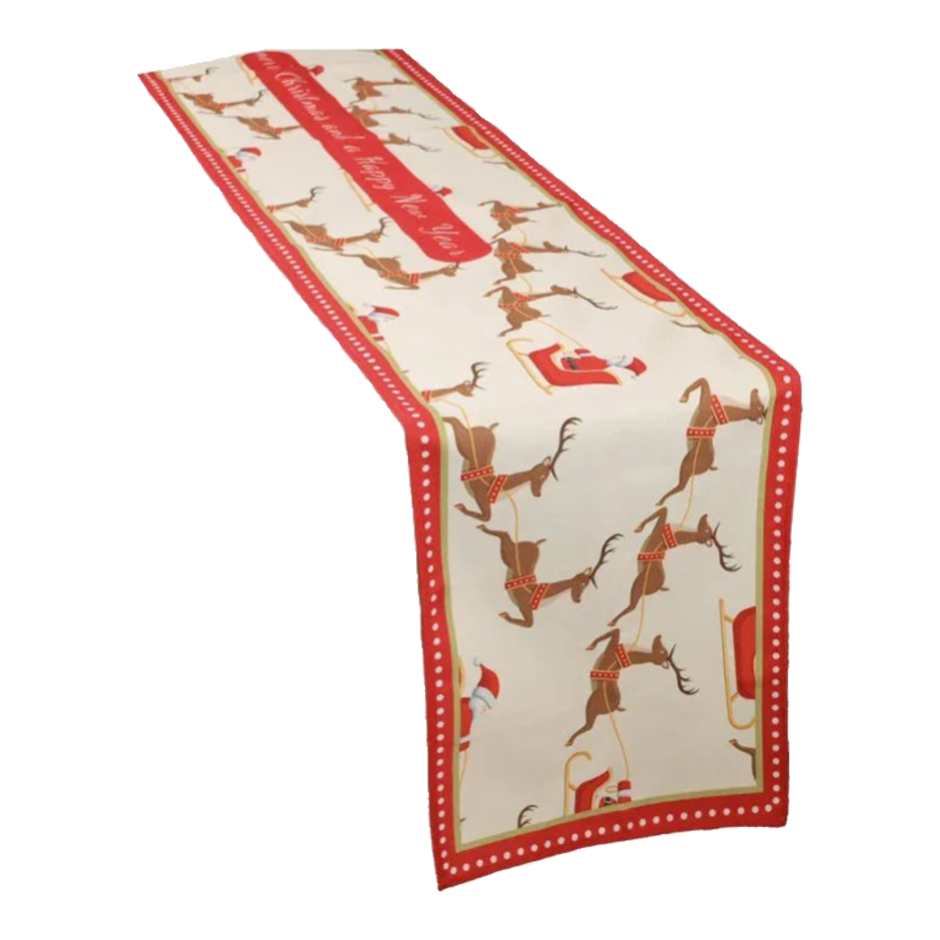 Fêtes Couture - Khăn Trải Bàn - Table Runner Brown Deer 40X275 Cm