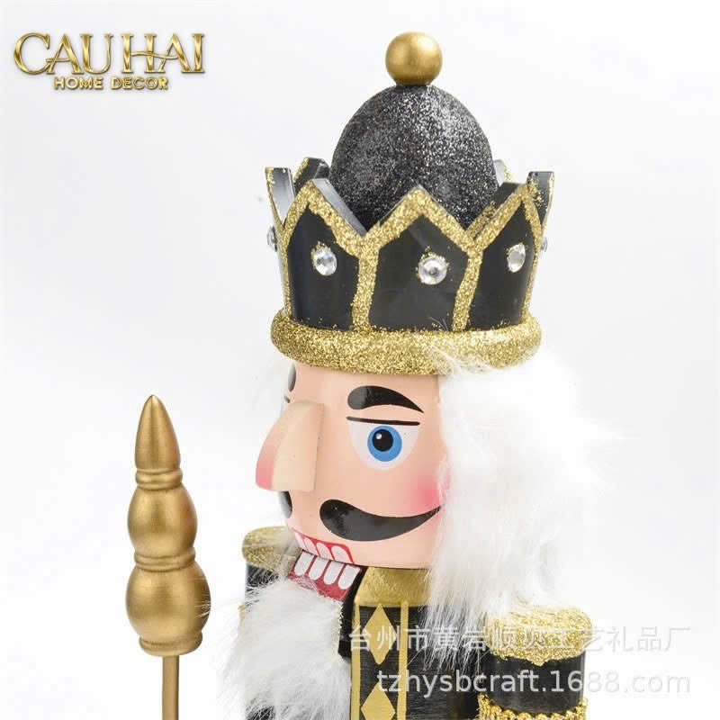 Fêtes Couture - Set 2 Tượng Nutcracker Allure D'Or Minuit Impérial H30-TƯỢNG TRANG TRÍ-CẬU HAI HOME DECOR
