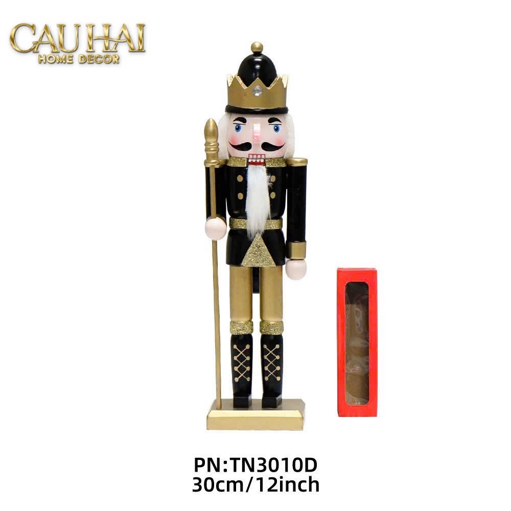 Fêtes Couture - Set 2 Tượng Nutcracker Allure D'Or Minuit Impérial H30-TƯỢNG TRANG TRÍ-CẬU HAI HOME DECOR