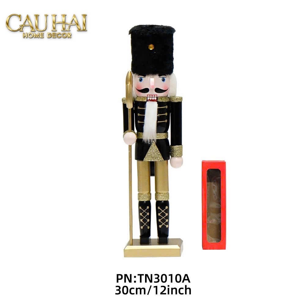 Fêtes Couture - Set 2 Tượng Nutcracker Allure D'Or Minuit Impérial H30-TƯỢNG TRANG TRÍ-CẬU HAI HOME DECOR