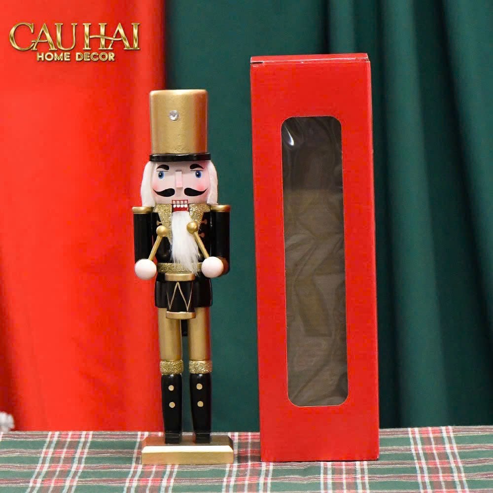 Fêtes Couture - Set 2 Tượng Nutcracker Allure D'Or Minuit Impérial H30-TƯỢNG TRANG TRÍ-CẬU HAI HOME DECOR