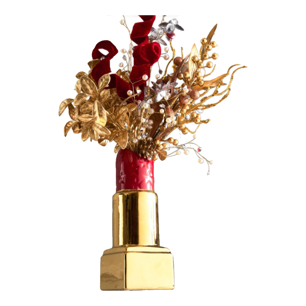 Fêtes Couture - Set Bình Và Hoa Gold D.O Rouge Velvet