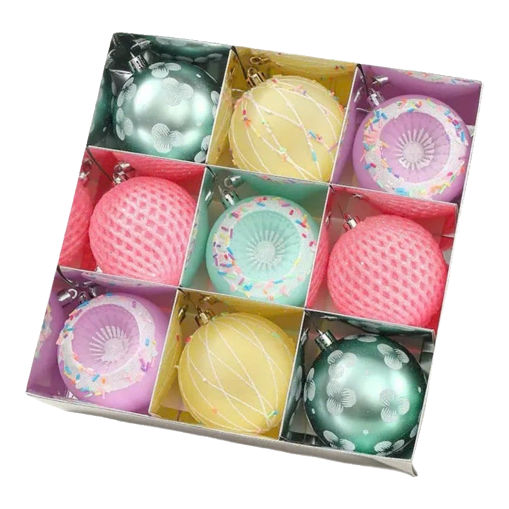 Fêtes Couture - Set Châu Trang Trí Giáng Sinh - Macaron Balls Ornaments-TRANG TRÍ GIÁNG SINH-CẬU HAI HOME DECOR-CẬU HAI HOME DECOR