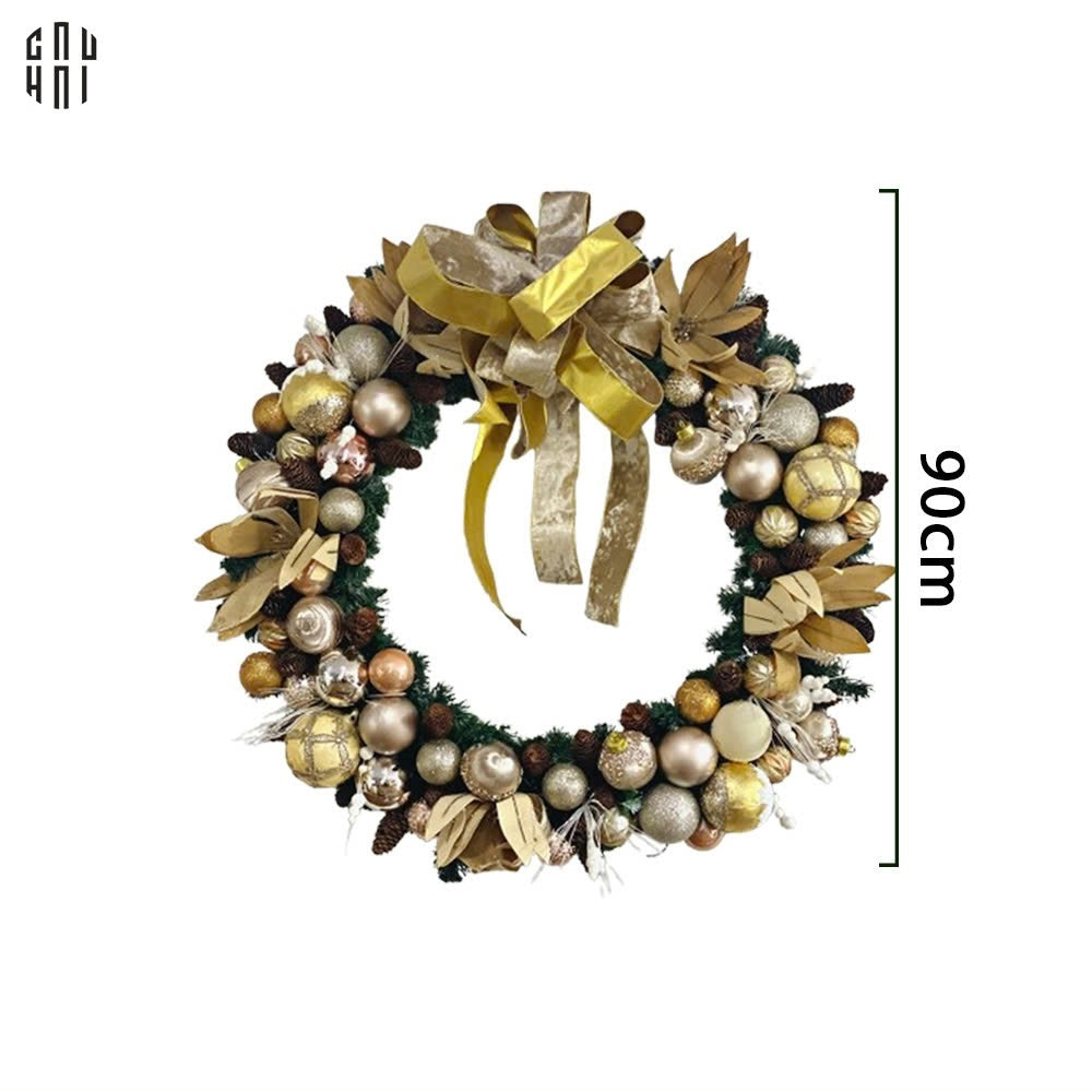 Fêtes Couture - Super Golden Era Christmas Wreath 90Cm-TRANG TRÍ GIÁNG SINH-CẬU HAI HOME DECOR
