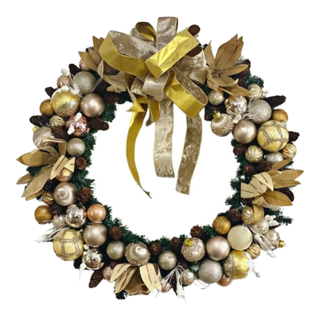 Fêtes Couture - Super Golden Era Christmas Wreath 90Cm