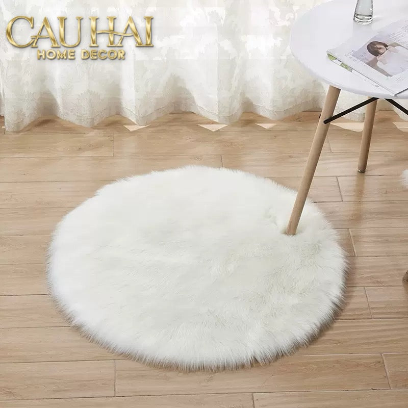 Fêtes Couture - Thảm Tròn Lông Tuyết D100 Blanche-Neige-THẢM TRÒN-CẬU HAI HOME DECOR