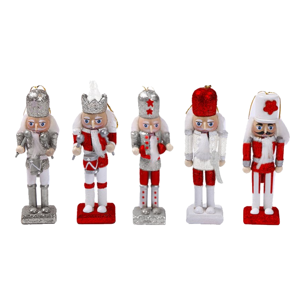 Fêtes Couture - Tượng Mini Nutcracker 5Pcs - Red