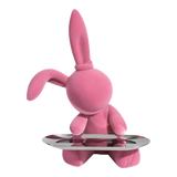 Elysian Couture - Tượng Thỏ Nhung - Figurine Lapin Pink Velour Maison H30