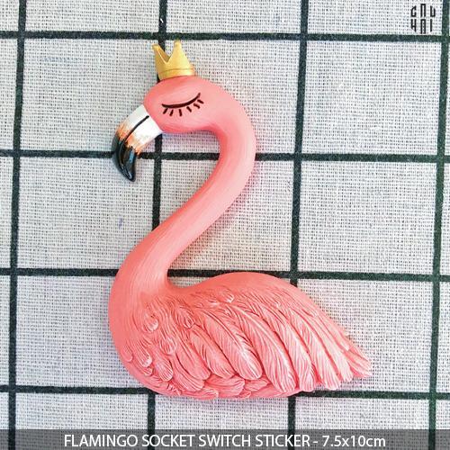 FLAMINGO QUEEN SOCKET SWITCH STICKER-CẬU HAI HOME DECOR