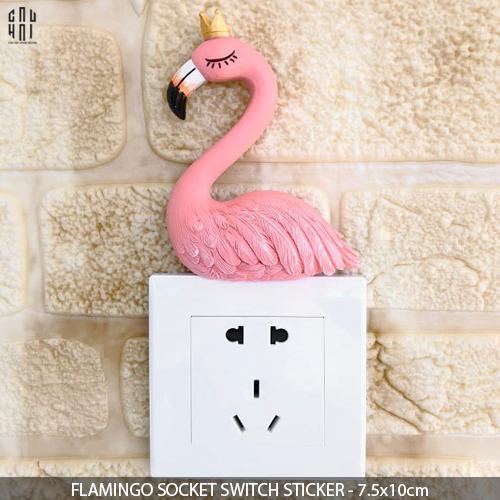 FLAMINGO QUEEN SOCKET SWITCH STICKER-CẬU HAI HOME DECOR