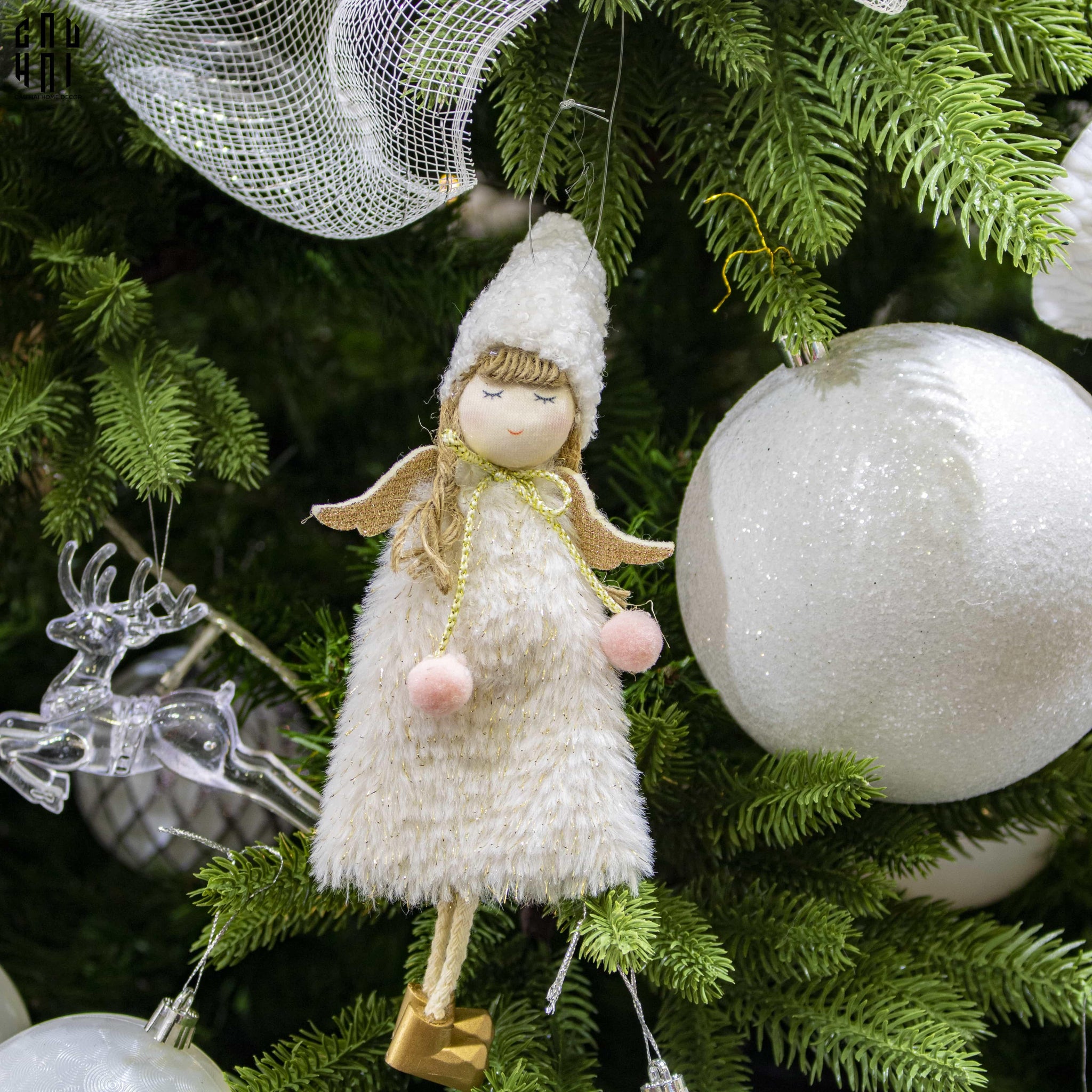 FLYING ANGEL 2PCS - WHITE-CẬU HAI HOME DECOR